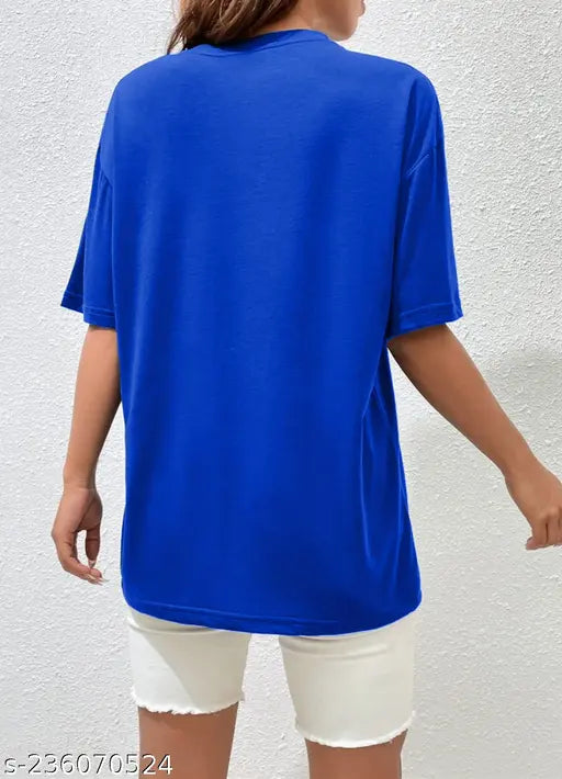 Trond cotton blend oversized women's half sleeve t-shirt, plus size option
