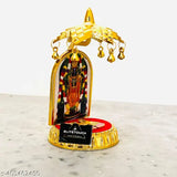 Plastic Ram Lalla statue with Charan, Ayodhya Mandir decorative for car dashboard (6x6x13 cm)