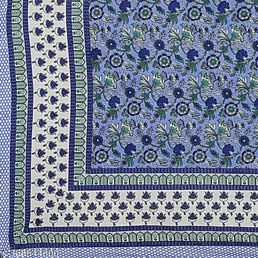 Cotton Jaipuri King Size Double Bedsheet, ethnic motifs, 180 thread count, perfect for summer