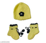 Handmade woolen baby sweater set, long sleeves, 0-12 months, India origin