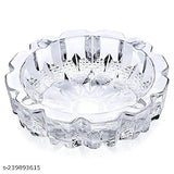 Sunrise glass ashtray, decorative smoke collectible for table, Indian-made 10x10x10 inch glass ashtray
