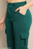 Stylish green cargo pants with multiple pockets