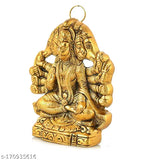 Handcrafted metal Panchmukhi Hanuman ji Murti/Bajrangbali Idol, decorative Diwali showpiece (L-11cm, B-1.5cm, H-13cm), symbolizing power and strength
