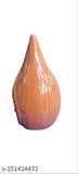 Ceramic coconut lamp, Indian handicraft artifact showpiece, 8cm x 14cm, used in Hindu rituals for mental peace and strength