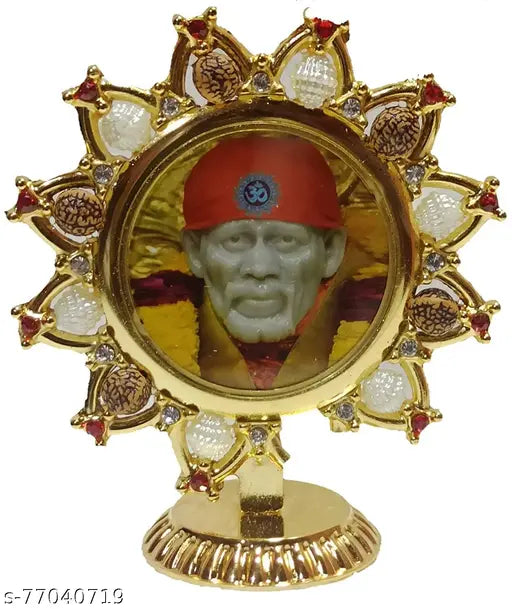 Metal Sirdi Sai Baba Idol for car dashboard, home & office decor