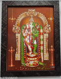 Synthetic resin, 9x12 inch Indian indoor art photo frame featuring half Ganesha half Anjaneya Maruti Hanuman, Half Hanuman Ganesh statue design