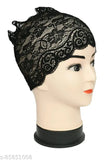 Womens black hijab headscarf cap