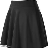 Solid polycotton Western skirt for women, RIYA latest fancy design (30 waist x 17 length)