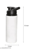 Multicolor printed sipper sports bottle, leak-proof aluminum water bottle on table, BIS/ISI certified