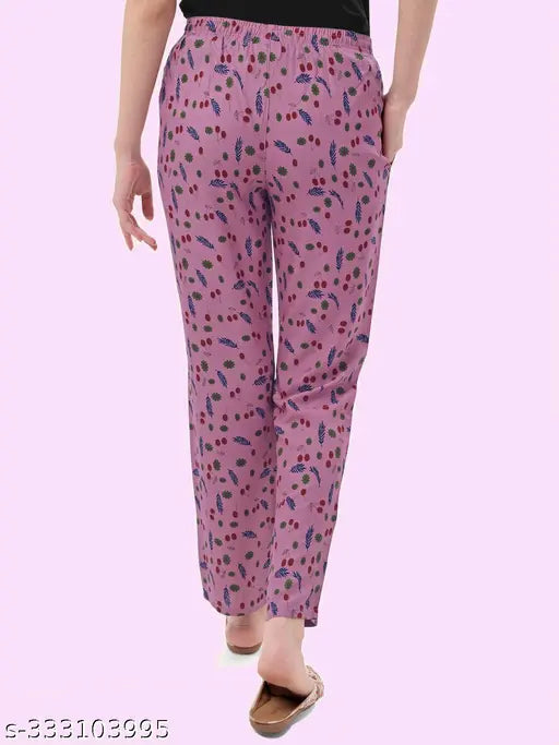 Printed rayon women's casual wear pyjamas, pure rayon material