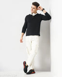 Pure cotton long sleeves Genoa Men's Henley Neck T-shirt - Solid color, modern and versatile style, made in India