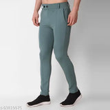Men's solid green stretchy leggings pack of 2