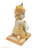 Polyresin Krishna statue, 21cm tall - Indian decor for home office