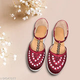 Red synthetic Ballerinas by Bally Foot for women - closed back style, ideal for comfortable everyday wear