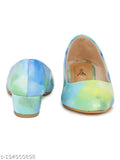 Synthetic leather printed bellies pumps, trendy & comfortable women's sandals from India