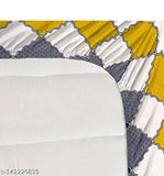 Multi Colour Glace Cotton fitted King Size double bedsheet with elastic corners and 2 pillow covers, ideal for summer season and adult use