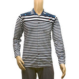 Blue cotton casual men's shirt, white cotton casual men's shirt - regular fit, full sleeve for men's fashion (color may vary)