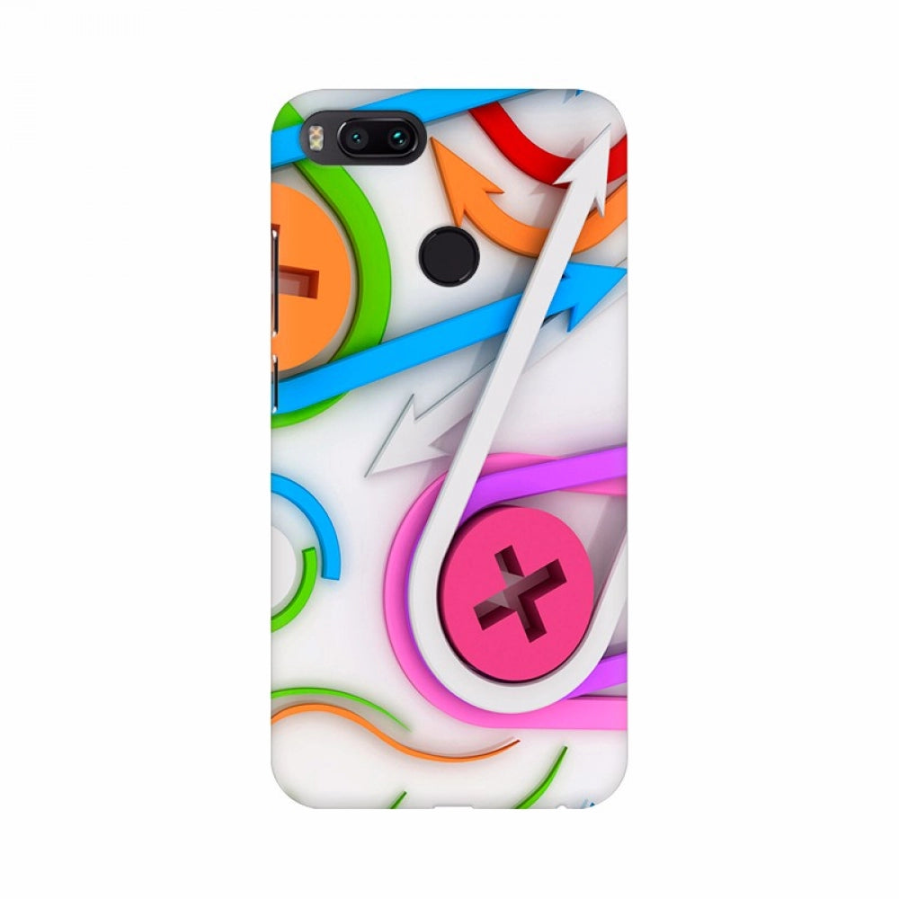 Colorful Arrow Button Mobile Case, high-quality, lightweight, protective, fits all phones