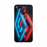 3D Lighting Effect Mobile case cover, blue & red neon lines, silicone material.