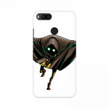 Black bat cartoon phone case cover with glowing eyes, durable plastic.