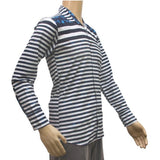 Blue & White Cotton Casual Men's Shirts (XS), regular fit with full sleeves on hanger
