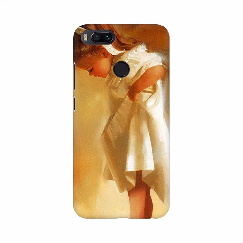 Abstract girl print mobile case, lightweight, fits all models, offers phone protection with accessible buttons and camera