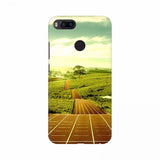 Green Digital Art mobile case with village and race track design, lightweight and scratch-resistant, fits all phone models
