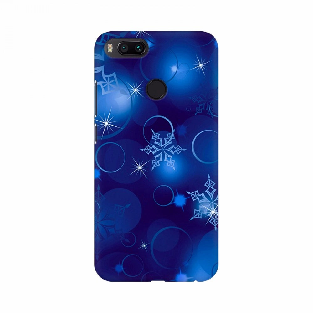 Blue classic mobile case cover with snowflakes, perfect phone case.