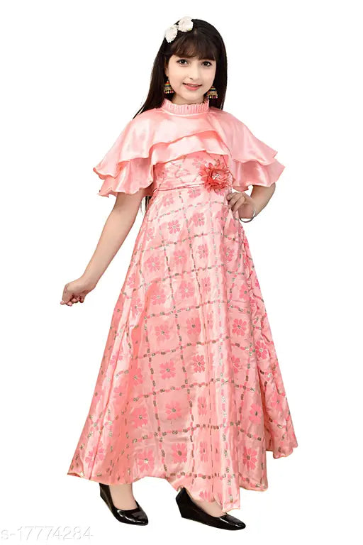 Pink silk boys frock dress
