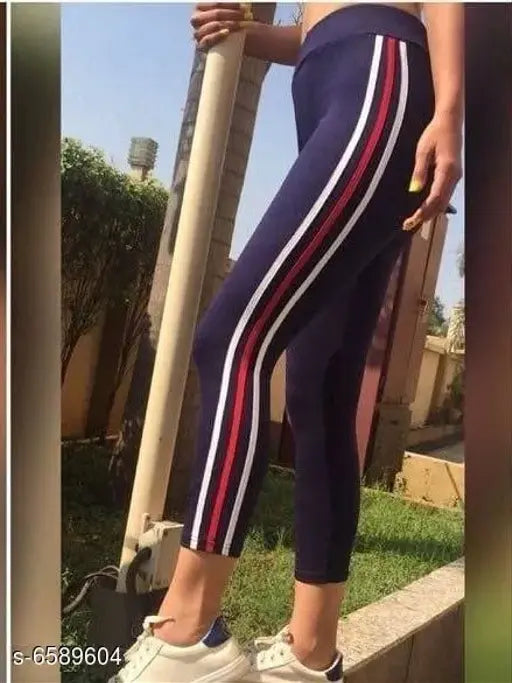 Cotton full-stretch jeggings for women and girls, solid black leggings from India