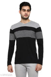 Cotton blend V-neck full sleeve T-shirt, printed net pattern - GENTINO size S (India)