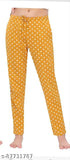 A light yellow pajamas set with a pocket on the front