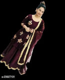 A red and black kameez for women