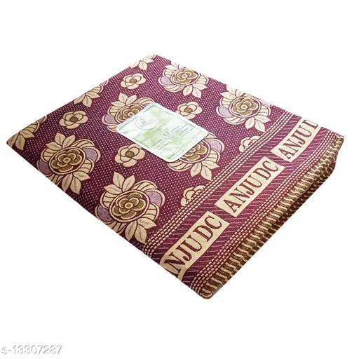 Feather Green Damask cotton single top sheet (60x90), multicolor - free size bedding from India