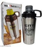 Green stainless steel Nayasa gym shaker bottle, 900ml capacity with advanced anti-leak technology and wide mouth for easy cleaning