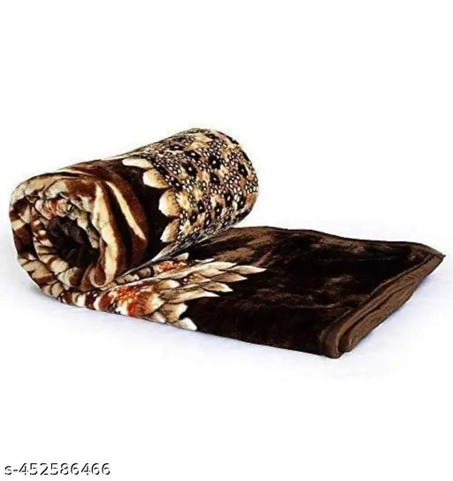 Ultrasoft polyester, floral embossed printed KEARA mink double bed blanket for heavy winter - assorted designs maintain quality