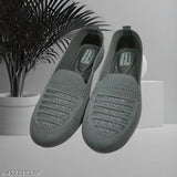 Dark grey mesh ballerinas for women & girls (India origin, closed back)
