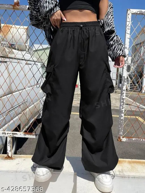 Polycotton women's cargo pant, solid net, new season wear. Perfect gift for your loved ones - sister, friend, wife, mother. Flattering and stylish fit for the beautiful lady in your life. Made in India