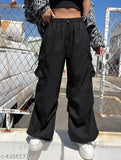 Polycotton women's cargo pant, solid net, new season wear. Perfect gift for your loved ones - sister, friend, wife, mother. Flattering and stylish fit for the beautiful lady in your life. Made in India