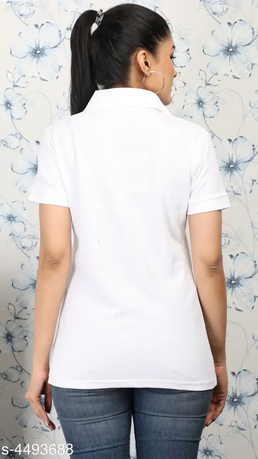 Cotton short-sleeved solid Fleximaa women's t-shirt, made in India