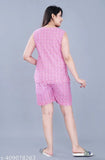 Pure cotton printed nightsuit short, vibrant design for a comfortable sleepwear essential