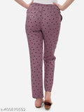 Purple cotton pajama pants with pockets