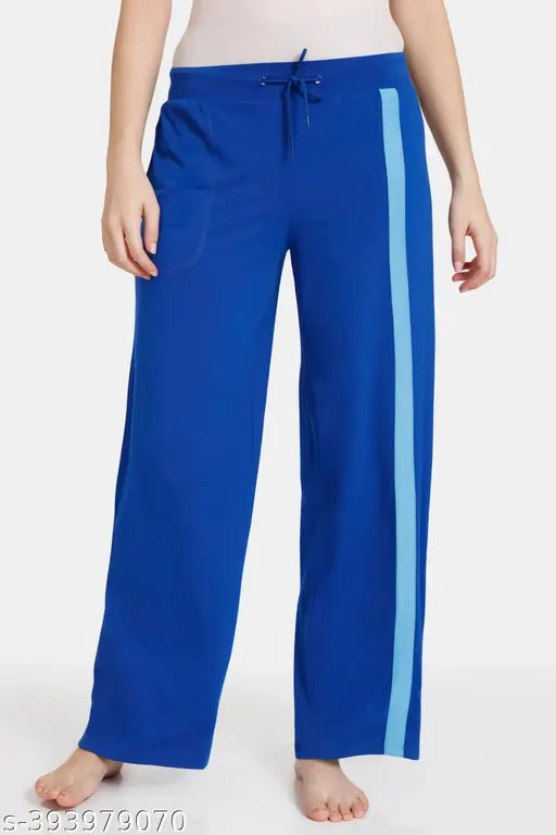 Light blue joggers with drawstring waist