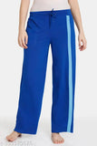 Light blue joggers with drawstring waist