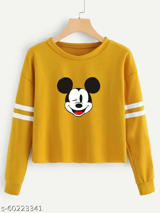 Cotton blend long-sleeve Urbane Glamorous women's T-shirt pack (1), India-made, printed design