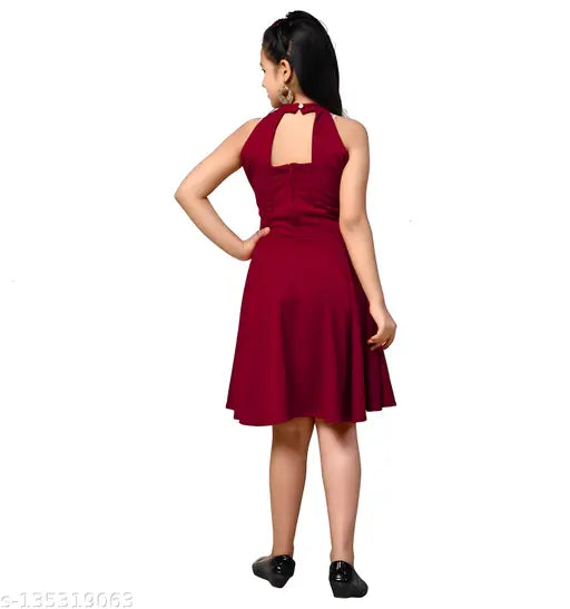 Red maxi dress with a backless design and cold shoulder straps