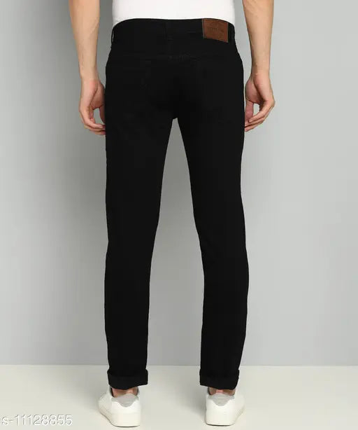 Slim and Skinny Denim Jeans for men by WHATON - Solid color, size 28/30, made in India