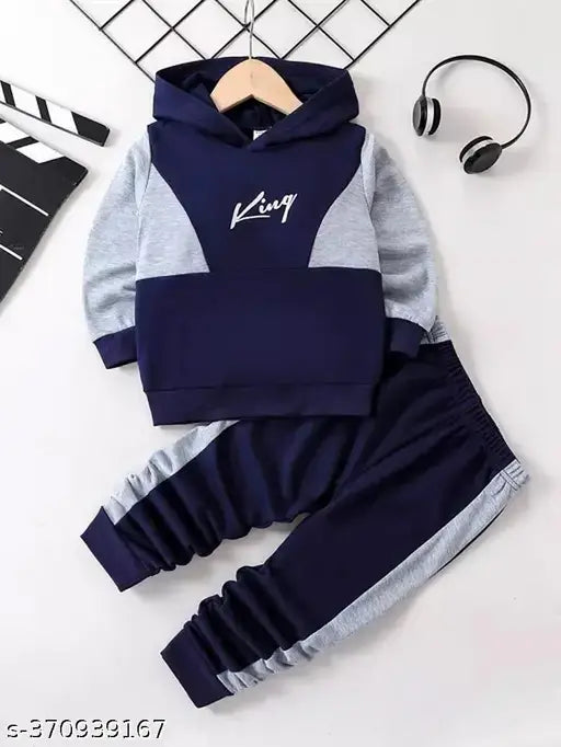 Hosiery cotton kids clothing set with printed top and striped bottom, long sleeves, sizes 6-9 Months to 5 Years, pink and blue, Indian origin Main image