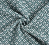 Mint green and white diamond woven throw blanket for home, decorative sofa bedding, texture, cozy