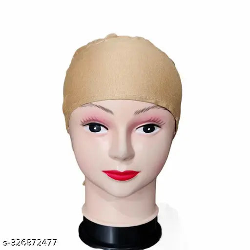Beige hijab cap combo pack, three pieces
